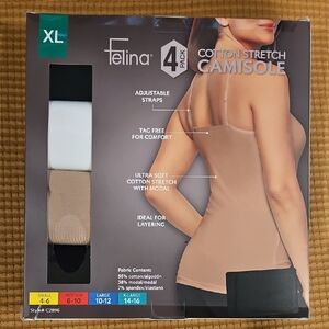Felina Cotton Stretch Camisole 4-Pack